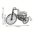 2-Inch Black Metal Bicycle Basket Planter - Indoor\u002FOutdoor Decorative Plant Holder with Sturdy Frame, Perfect for Kitchen Additions, Spring Decorations, Summer Decorations