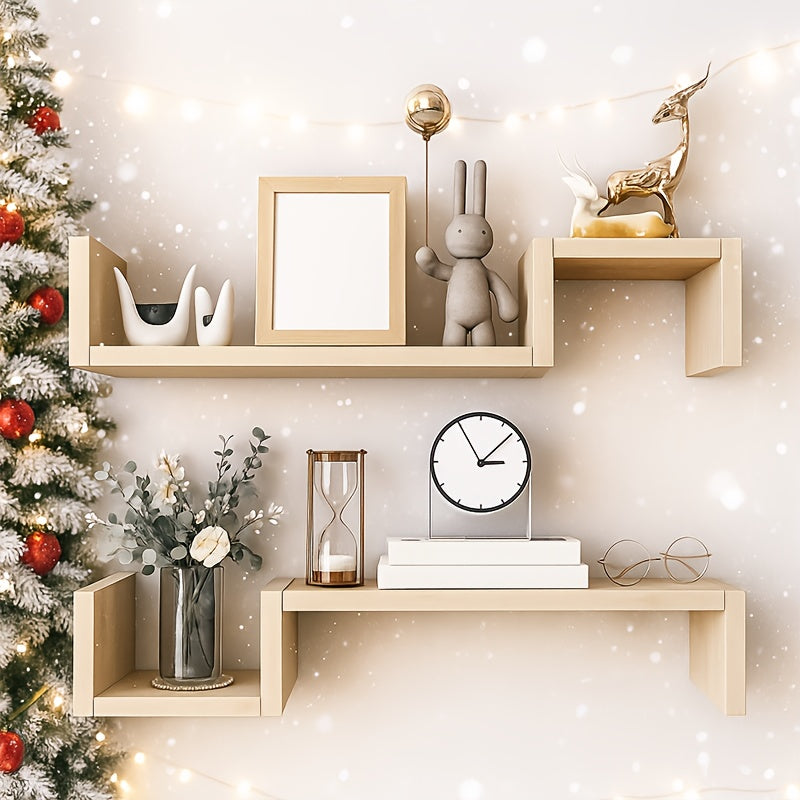 2X Creative Floating Shelves 22.8''x 3.9''x 4.72'', Wall Partition, Reinforcement Plate, Strong Bearing Capacity, Easy Installation, For Bedroom, Living Room, Toilet, Bathroom, Restaurant, And Other Scenes, Valentine'S Day\u002FNew Year\u002FMother'S D...