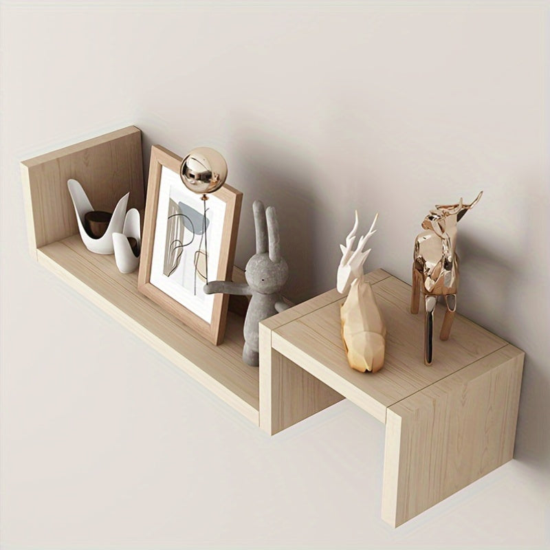 2X Creative Floating Shelves 22.8''x 3.9''x 4.72'', Wall Partition, Reinforcement Plate, Strong Bearing Capacity, Easy Installation, For Bedroom, Living Room, Toilet, Bathroom, Restaurant, And Other Scenes, Valentine'S Day\u002FNew Year\u002FMother'S D...