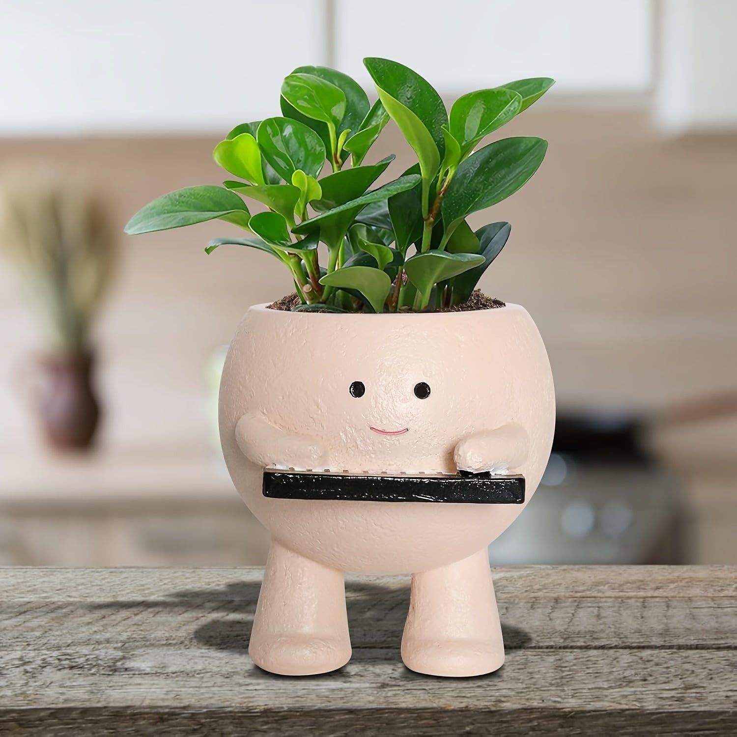 Jazz Band Musician Face Planter - Resin Sculpture with Drainage Hole for Indoor\u002FOutdoor Decor, Perfect for Home Office, Hotel Bar, Music Room Decor